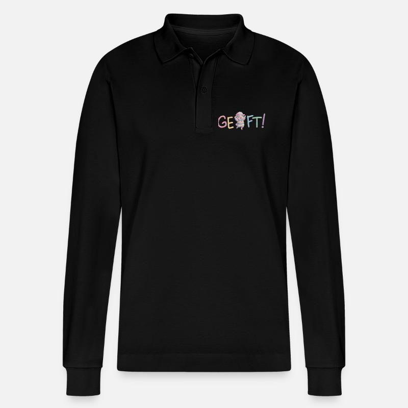 Geschafft! Schaf - Stanley/Stella Unisex Bio-Langarm-Poloshirt Prepster - Schwarz