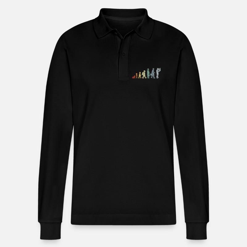 Elektriker Lebenszyklus - Stanley/Stella Unisex Bio-Langarm-Poloshirt Prepster - Schwarz