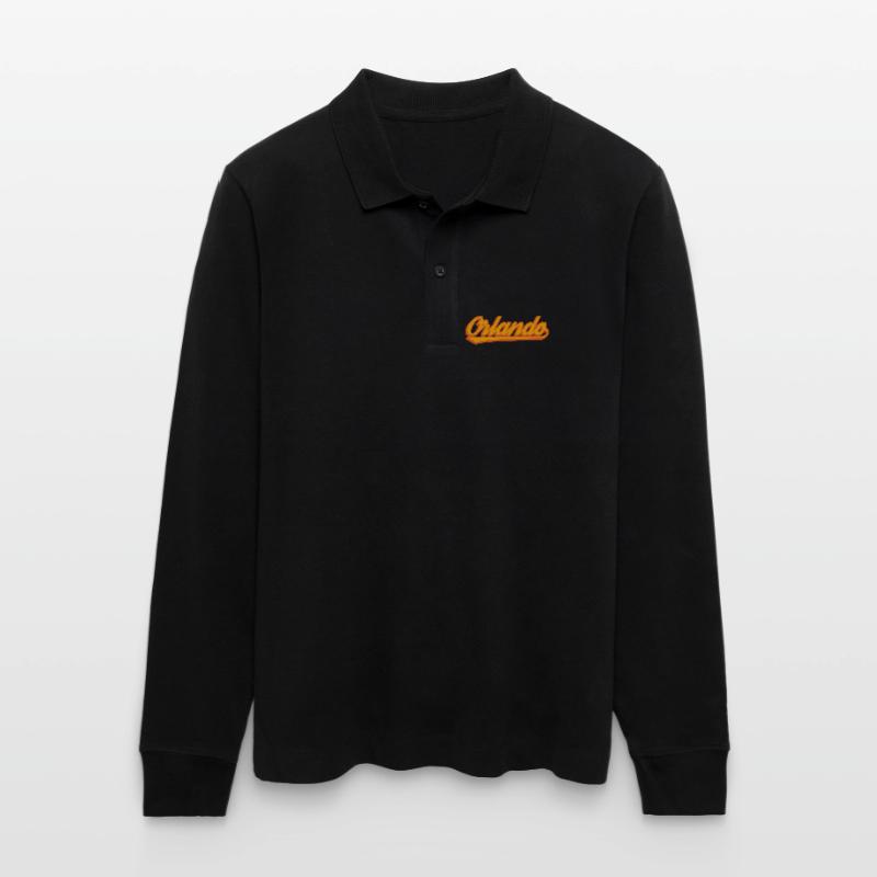 Orlando Retro Script Polo à manches longues bio PREPSTER Stanley/Stella Unisexe