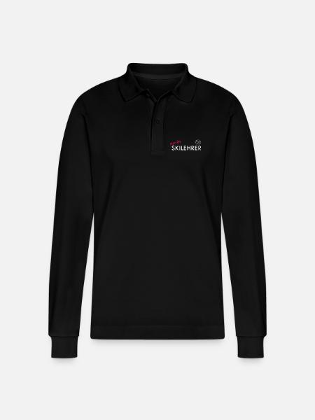 Apres Skilehrer - Stanley/Stella Unisex Bio-Langarm-Poloshirt Prepster - Schwarz