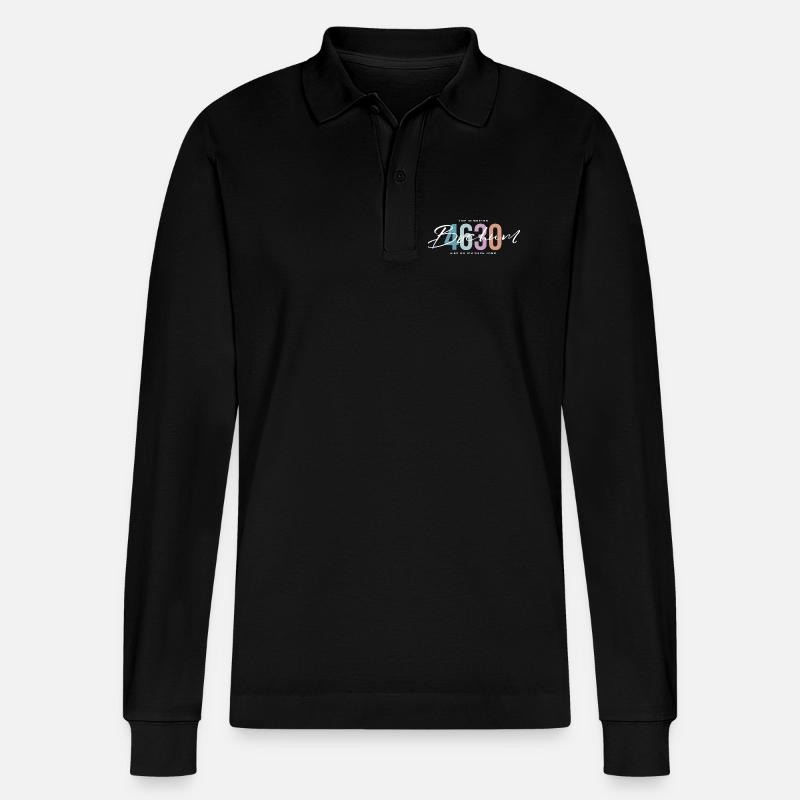 Bochum - Stanley/Stella Unisex Bio-Langarm-Poloshirt Prepster - Schwarz