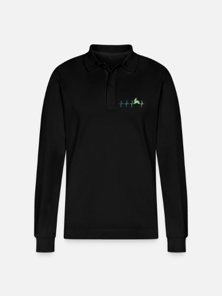 Quad Heartbeat ATV - Stanley/Stella Unisex Bio-Langarm-Poloshirt Prepster - Schwarz