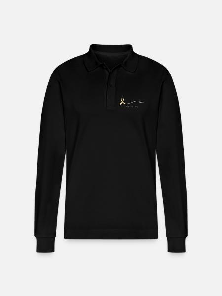 Endometriose-bewusstsein Endo Warrior - Stanley/Stella Unisex Bio-Langarm-Poloshirt Prepster - Schwarz