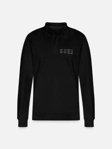 Coordinates Hünenberg - Stanley/Stella Organic Unisex Long-Sleeved Polo Shirt Prepster - black
