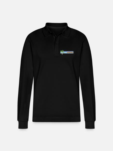 Dominica als Sonne - Stanley/Stella Unisex Bio-Langarm-Poloshirt Prepster - Schwarz
