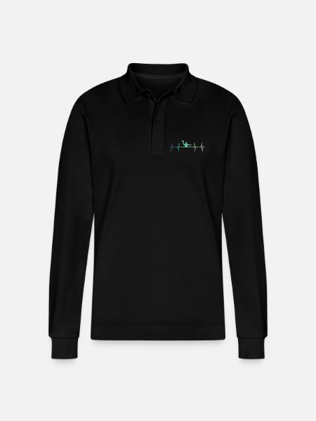 Water polo Heartbeat Water polo - Stanley/Stella Organic Unisex Long-Sleeved Polo Shirt Prepster - black