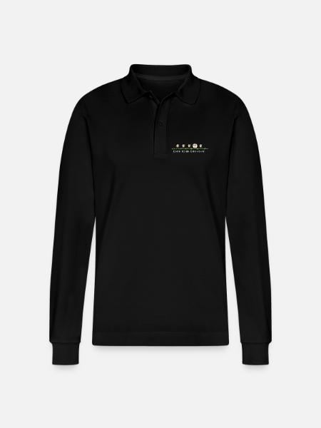 Be Different – Black Sheep - Stanley/Stella Organic Unisex Long-Sleeved Polo Shirt Prepster - black