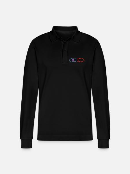Arrows Direction Love Quarrel - Stanley/Stella Organic Unisex Long-Sleeved Polo Shirt Prepster - black