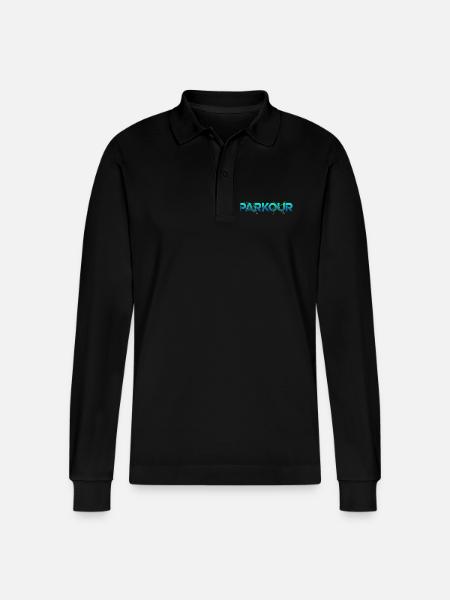 Parkour Freerunning Sport - Stanley/Stella Organic Unisex Long-Sleeved Polo Shirt Prepster - black