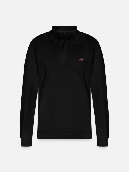 Damenrad Fahrrad - Stanley/Stella Unisex Bio-Langarm-Poloshirt Prepster - Schwarz
