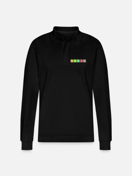 Chemistry Caffeine - Stanley/Stella Organic Unisex Long-Sleeved Polo Shirt Prepster - black