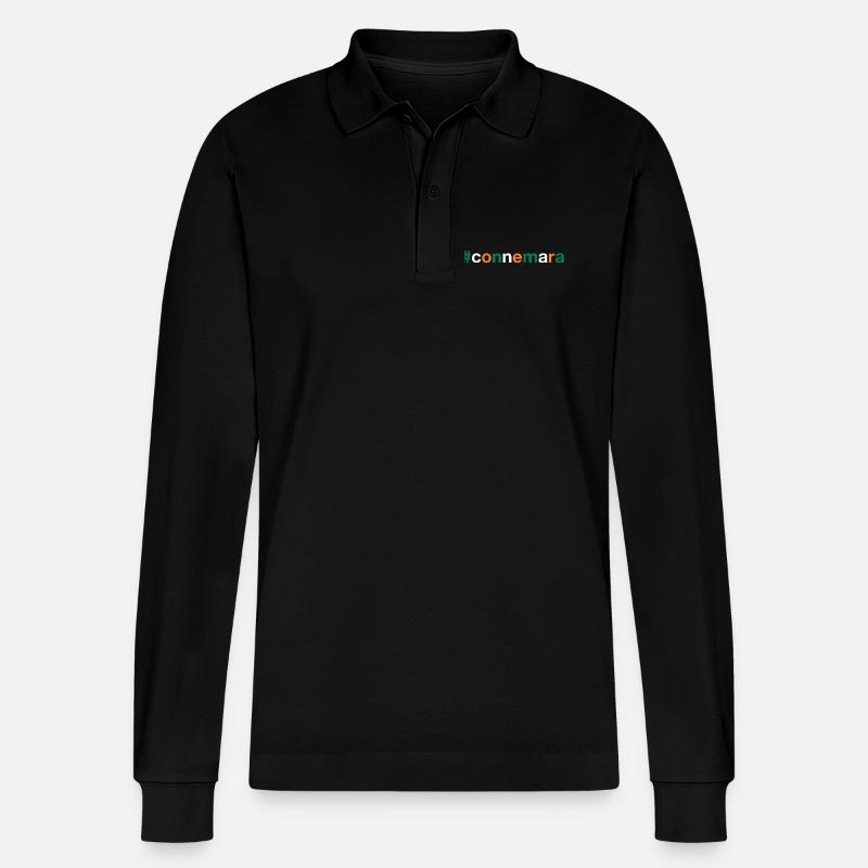 CONNEMARA Irish flag - Stanley/Stella Unisex Bio-Langarm-Poloshirt Prepster - Schwarz