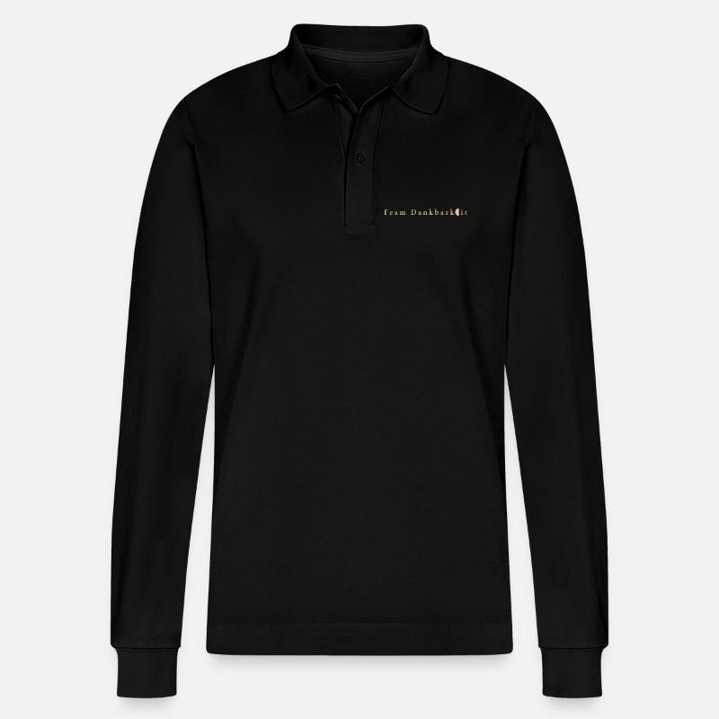 Botschaft - Team Dankbarkeit - Stanley/Stella Unisex Bio-Langarm-Poloshirt Prepster - Schwarz