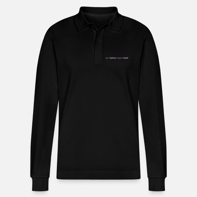 Python Shirt - Stanley/Stella Organic Unisex Long-Sleeved Polo Shirt Prepster - black