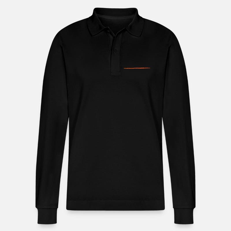 scribbled line | gekritzelter Strich - Stanley/Stella Unisex Bio-Langarm-Poloshirt Prepster - Schwarz