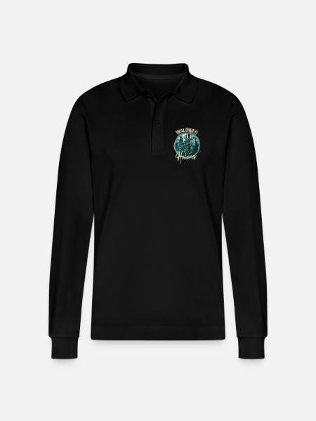 Waldweg Heizer - Stanley/Stella Unisex Bio-Langarm-Poloshirt Prepster - Schwarz