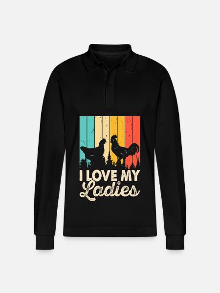 J’aime mes dames - Polo à manches longues bio PREPSTER Stanley/Stella Unisexe - noir