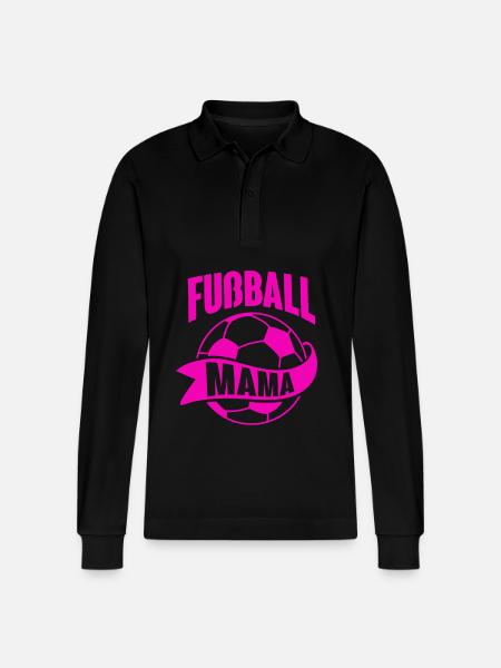 Soccer Mom - Stanley/Stella Organic Unisex Long-Sleeved Polo Shirt Prepster - black