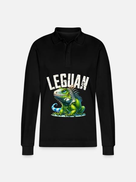 Leguan - Stanley/Stella Unisex Bio-Langarm-Poloshirt Prepster - Schwarz