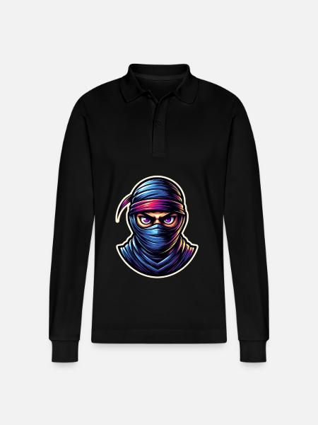 Ninja - Polo à manches longues bio PREPSTER Stanley/Stella Unisexe - noir