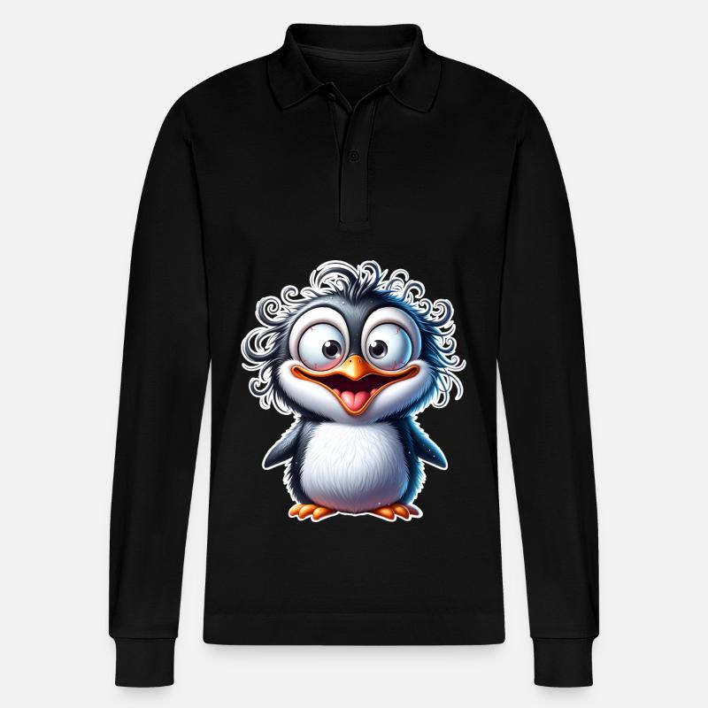 Pinguin - Stanley/Stella Unisex Bio-Langarm-Poloshirt Prepster - Schwarz