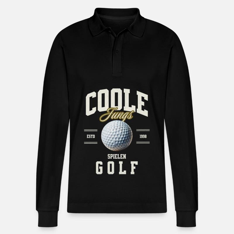 Golf - Stanley/Stella Unisex Bio-Langarm-Poloshirt Prepster - Schwarz