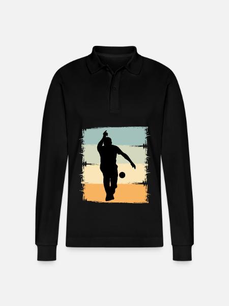 Boule Boccia Boule player - Stanley/Stella Organic Unisex Long-Sleeved Polo Shirt Prepster - black