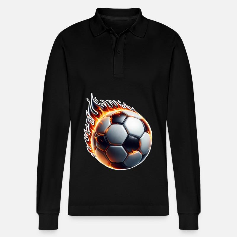 Fußball - Stanley/Stella Unisex Bio-Langarm-Poloshirt Prepster - Schwarz