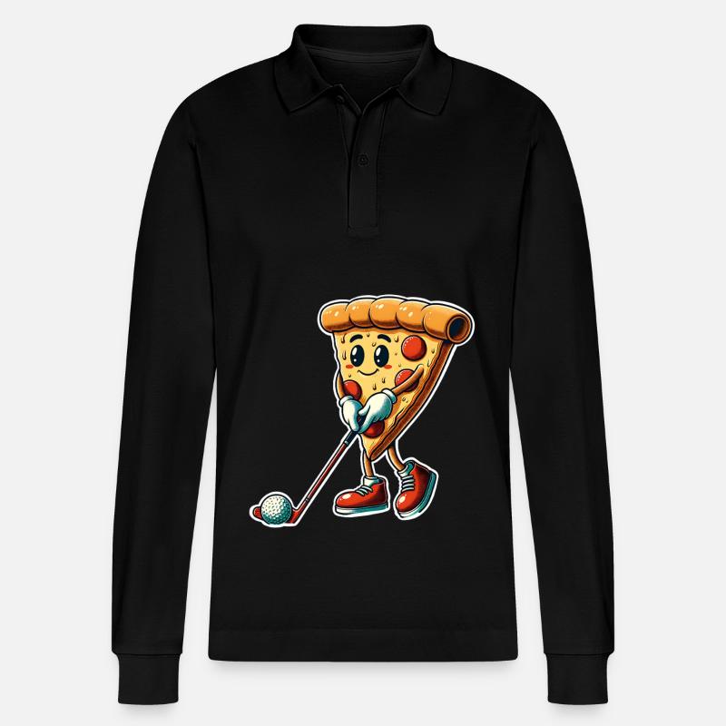 Golf Pizza - Polo à manches longues bio PREPSTER Stanley/Stella Unisexe - noir