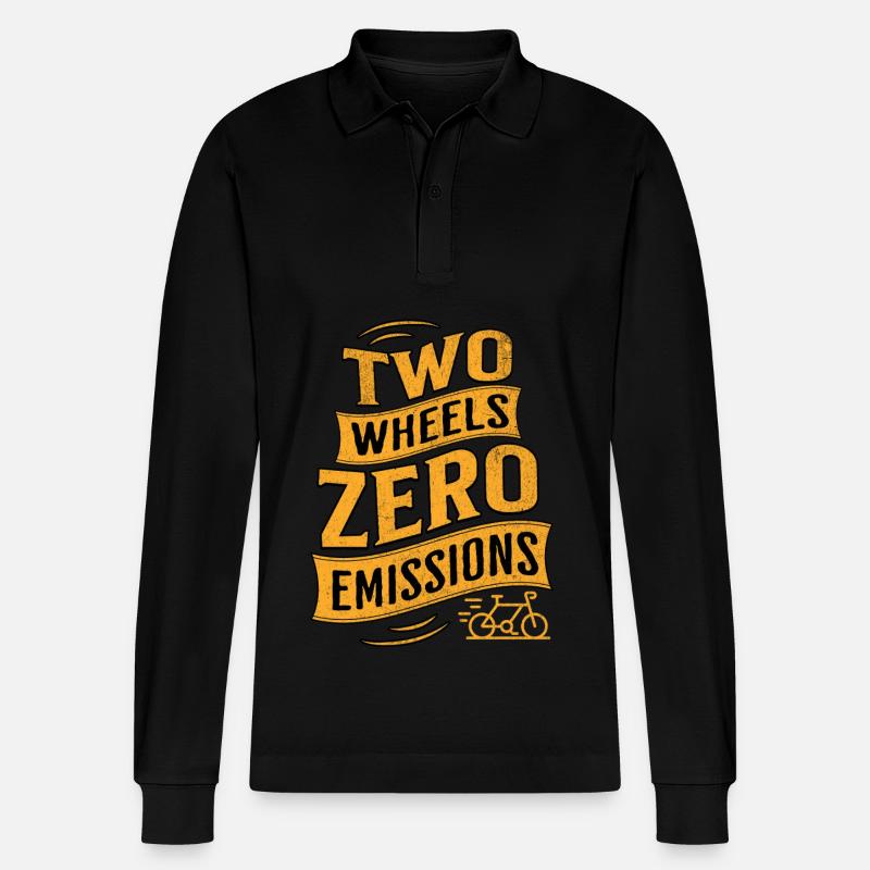 E-Bike E-Biker - Stanley/Stella Unisex Bio-Langarm-Poloshirt Prepster - Schwarz