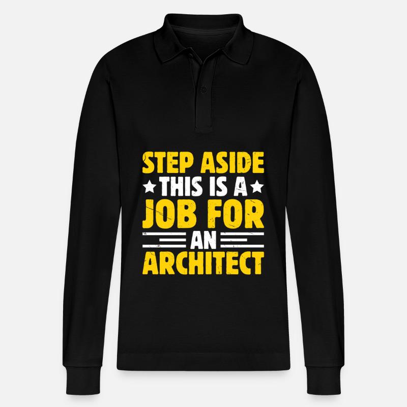 Architekt - Stanley/Stella Unisex Bio-Langarm-Poloshirt Prepster - Schwarz