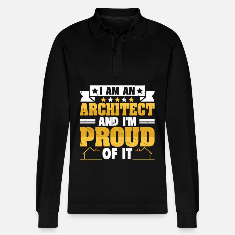 Architekt - Stanley/Stella Unisex Bio-Langarm-Poloshirt Prepster - Schwarz