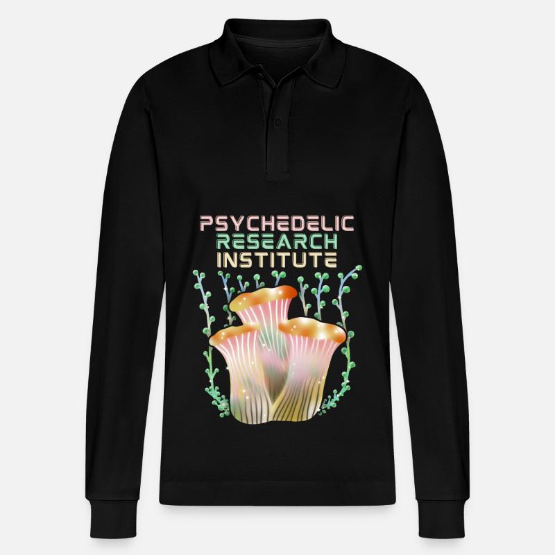 Champignons Psychédéliques, Psychédélique, Dicton - Polo à manches longues bio PREPSTER Stanley/Stella Unisexe - noir
