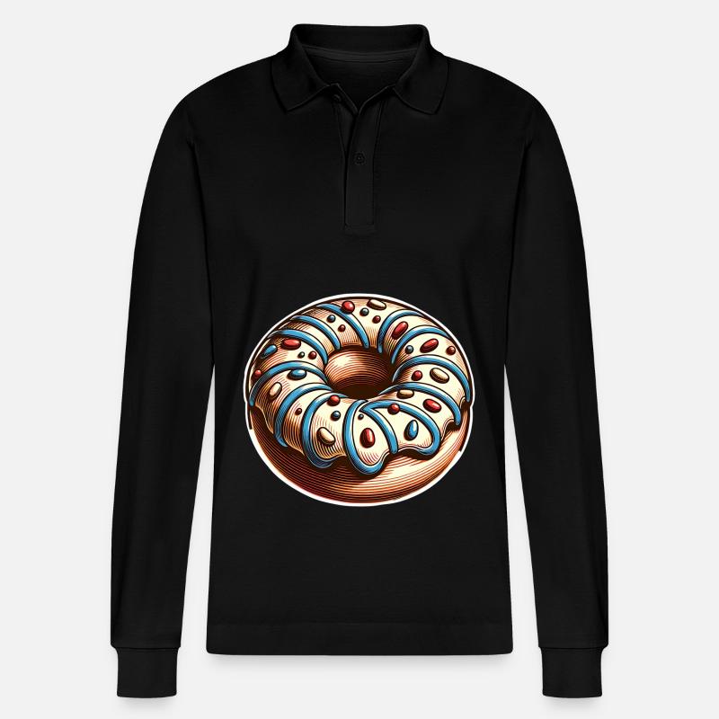 Donut - Stanley/Stella Unisex Bio-Langarm-Poloshirt Prepster - Schwarz