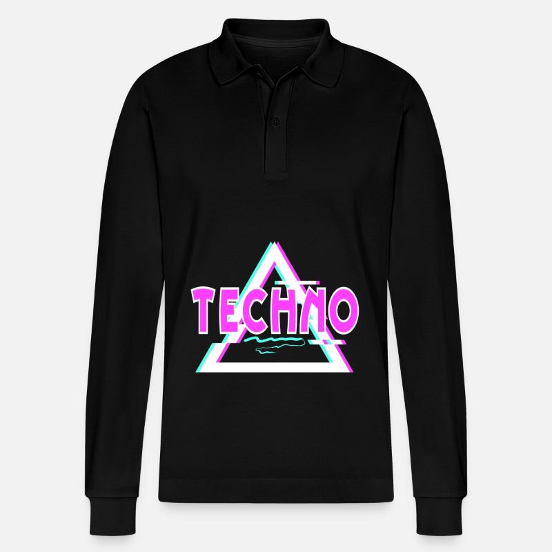 Techno - Polo à manches longues bio PREPSTER Stanley/Stella Unisexe - noir