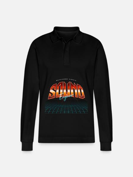 Sound Engineer - Stanley/Stella Unisex Bio-Langarm-Poloshirt Prepster - Schwarz