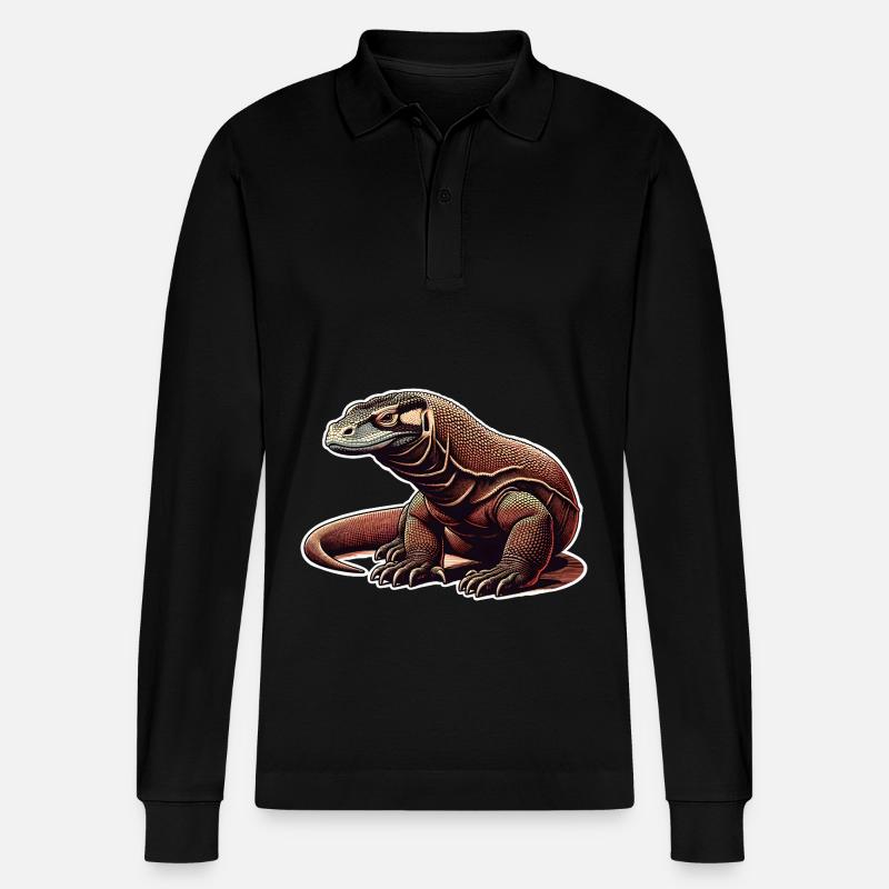 Komodo Dragon - Polo à manches longues bio PREPSTER Stanley/Stella Unisexe - noir