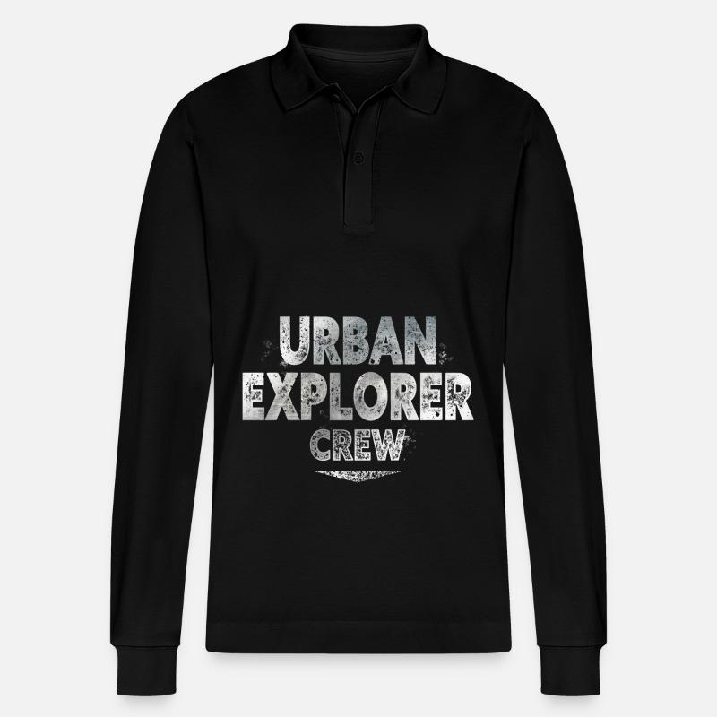 Urban Explorer - Stanley/Stella Unisex Bio-Langarm-Poloshirt Prepster - Schwarz