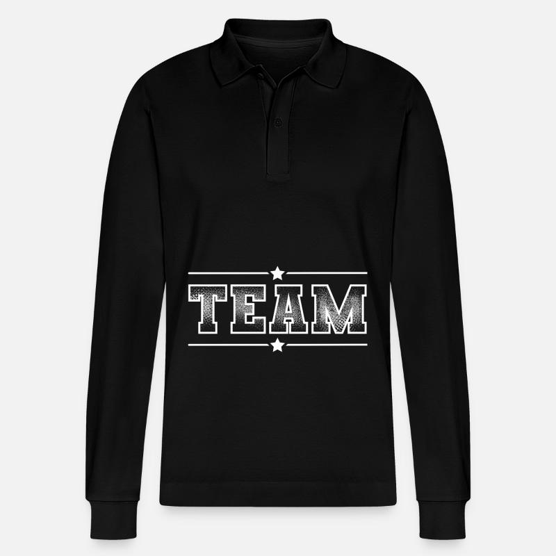 Team - Stanley/Stella Unisex Bio-Langarm-Poloshirt Prepster - Schwarz