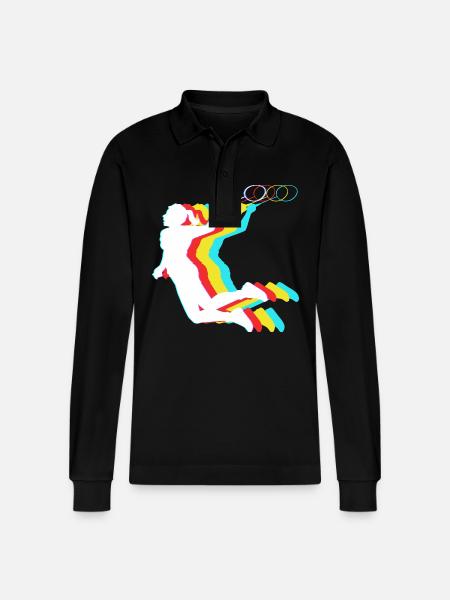 Badminton - Stanley/Stella Organic Unisex Long-Sleeved Polo Shirt Prepster - black