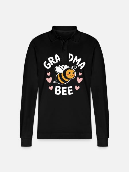 honey bee beekeeper bees bee - Stanley/Stella Organic Unisex Long-Sleeved Polo Shirt Prepster - black