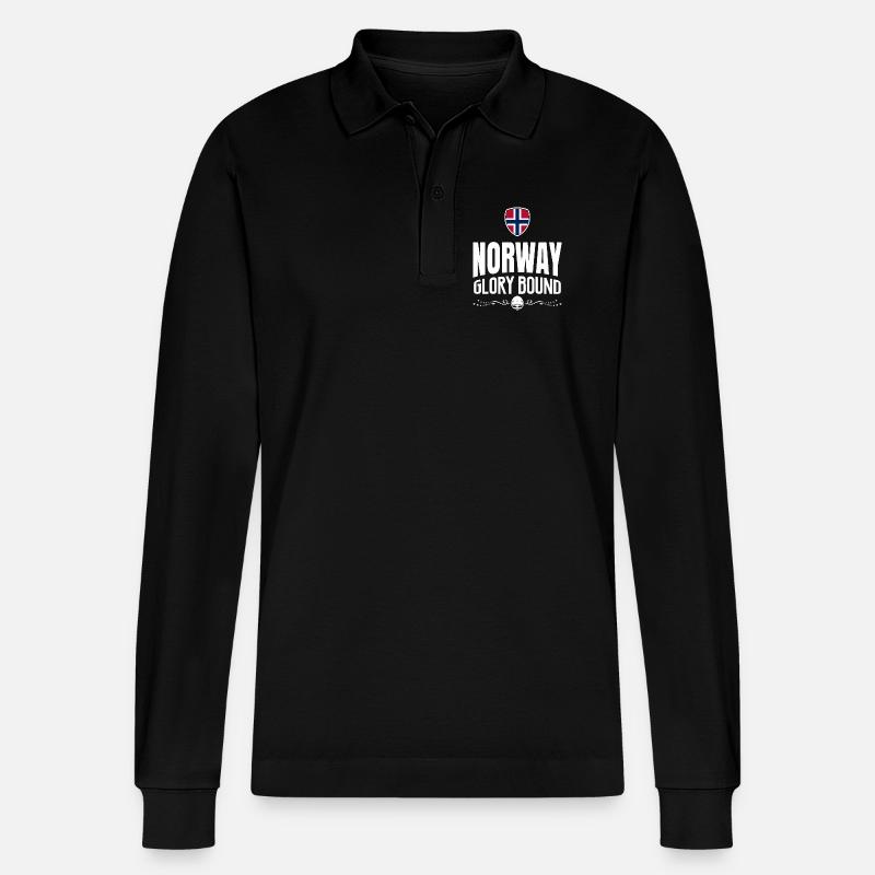 NORWEGEN-RUHM - Stanley/Stella Unisex Bio-Langarm-Poloshirt Prepster - Schwarz