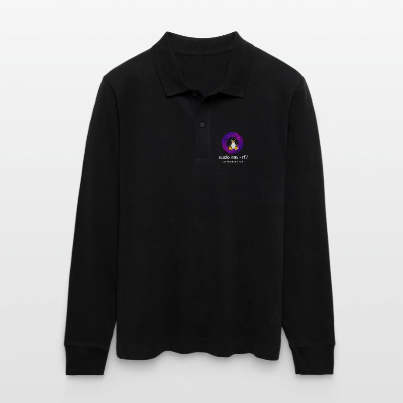 Ordinateur Sys admin Penguin Nerd pc sudo rm -rf cod Polo à manches longues bio PREPSTER Stanley/Stella Unisexe