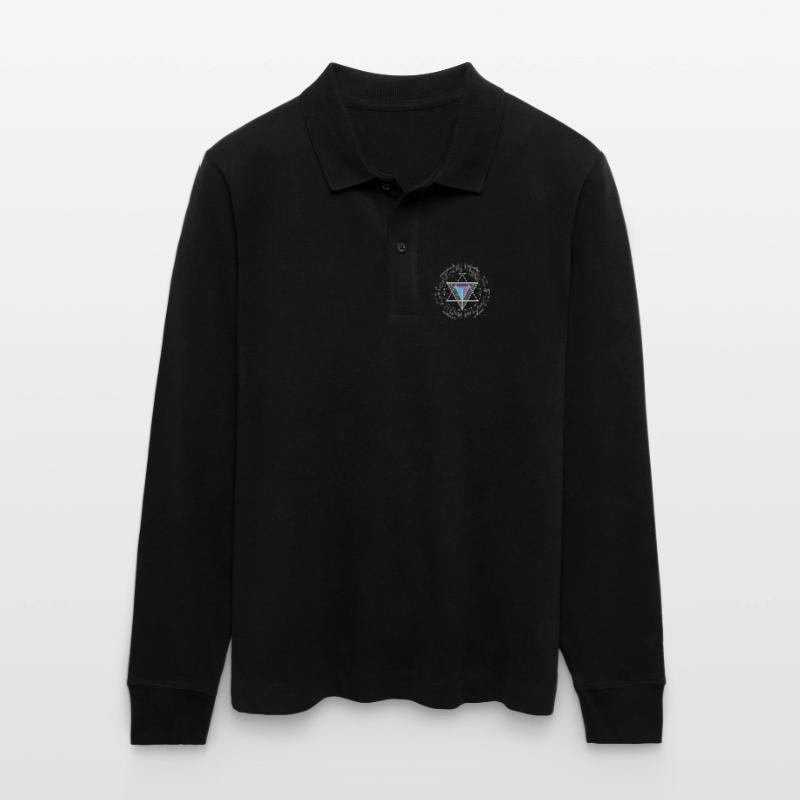 nerd CPU pyramide illuminati game wow hacker code Stanley/Stella Unisex Bio-Langarm-Poloshirt Prepster