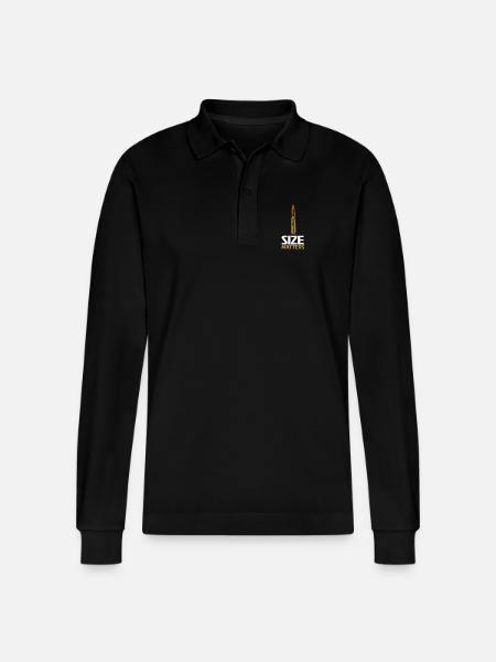 Kaliber Ausdauer Motiv - Stanley/Stella Unisex Bio-Langarm-Poloshirt Prepster - Schwarz