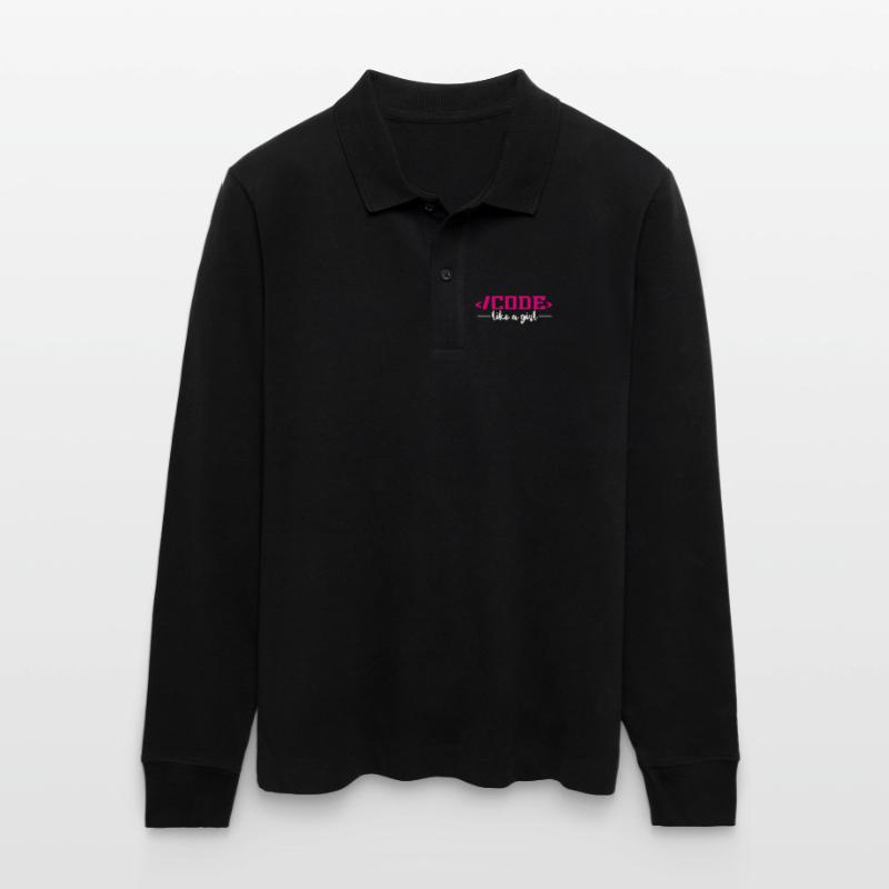 Codierung Programmierung Informatik Stanley/Stella Unisex Bio-Langarm-Poloshirt Prepster