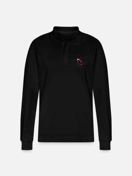 Cockroach cockroach insect cockroach - Stanley/Stella Organic Unisex Long-Sleeved Polo Shirt Prepster - black