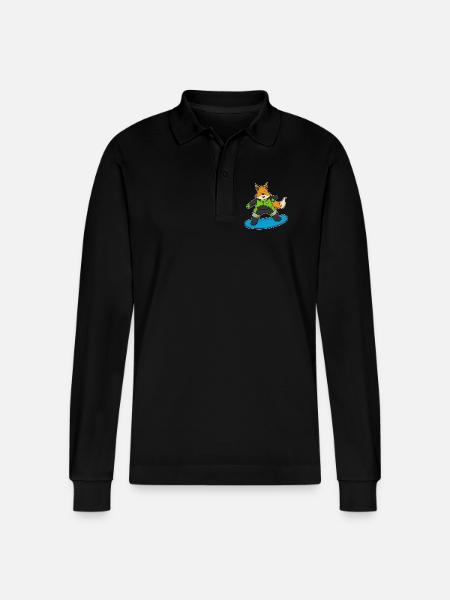 Fuchs Snowboarder Snowboard - Polo à manches longues bio PREPSTER Stanley/Stella Unisexe - noir