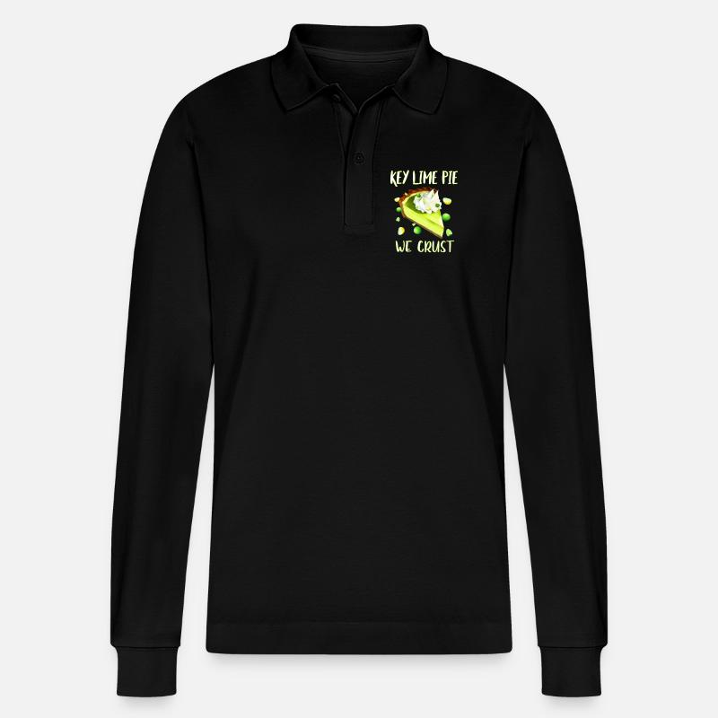 Key Lime Pie - Stanley/Stella Unisex Bio-Langarm-Poloshirt Prepster - Schwarz