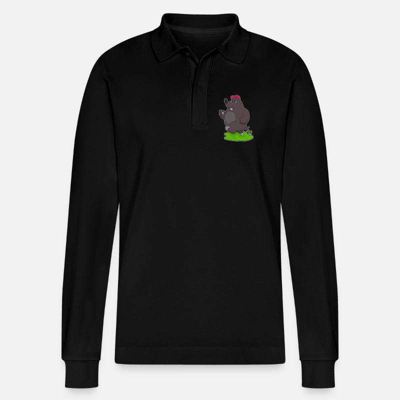 Mole Jogger Jogging - Polo à manches longues bio PREPSTER Stanley/Stella Unisexe - noir